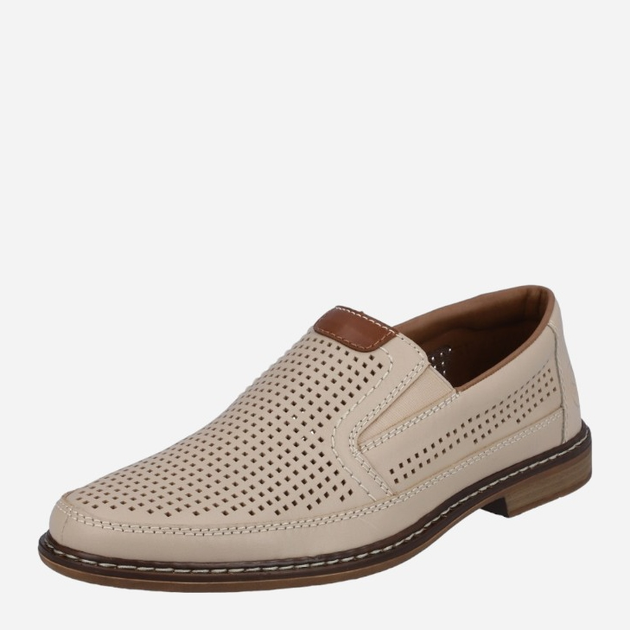 Loafersy męskie RIEKER RIE13459-60_CO 41 Beżowe (4060596764867) - obraz 2