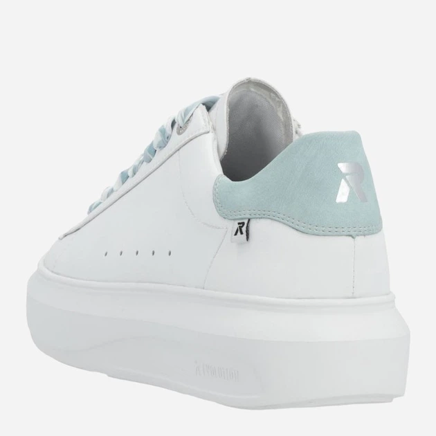 Sneakersy damskie skórzane RIEKER REVW1201-81 37 Biały/Niebieski (4061811746064) - obraz 5