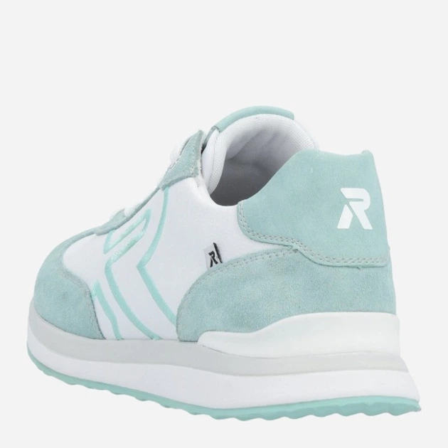 Buty sportowe damskie RIEKER REV42509-81 41 Biały/Turkusowy (4061811750115) - obraz 4