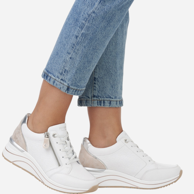 Sneakersy damskie skórzane Remonte REMD0T03-80 37 Białe (4061811821297) - obraz 2