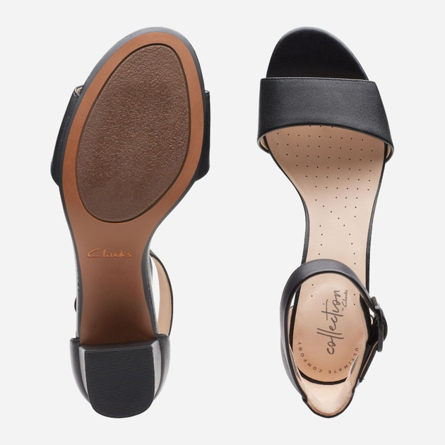 Жіночі босоніжки Clarks CLA26140007 39.5 Чорні (5059304433170) - зображення 7