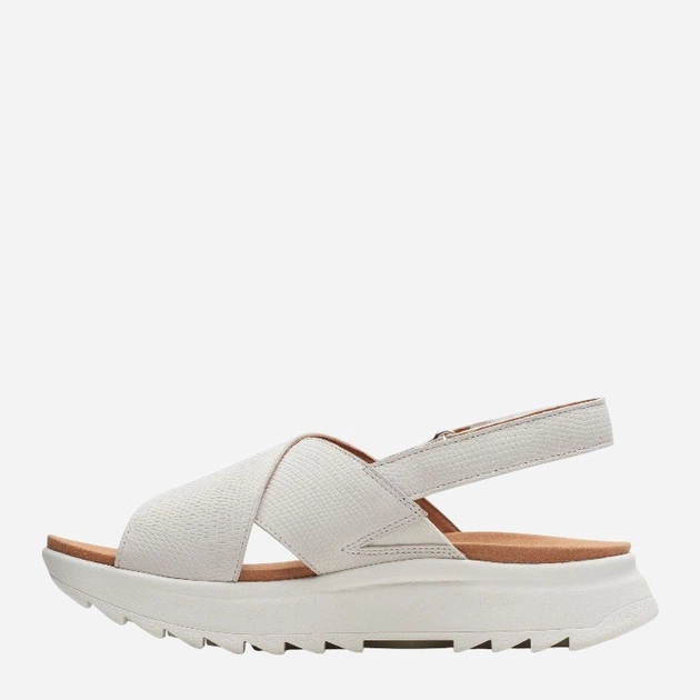 Sandały damskie skórzane Clarks CLA26171949 37 Białe (5063090012334) - obraz 4