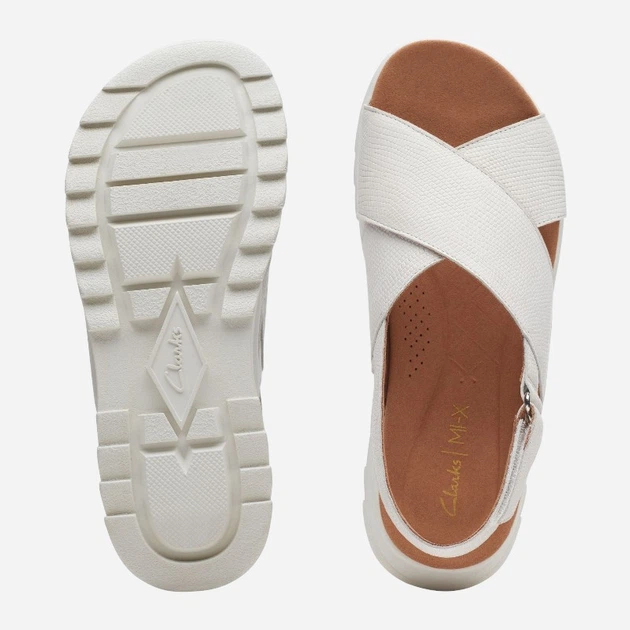 Sandały damskie skórzane Clarks CLA26171949 41 Białe (5051041970734) - obraz 6
