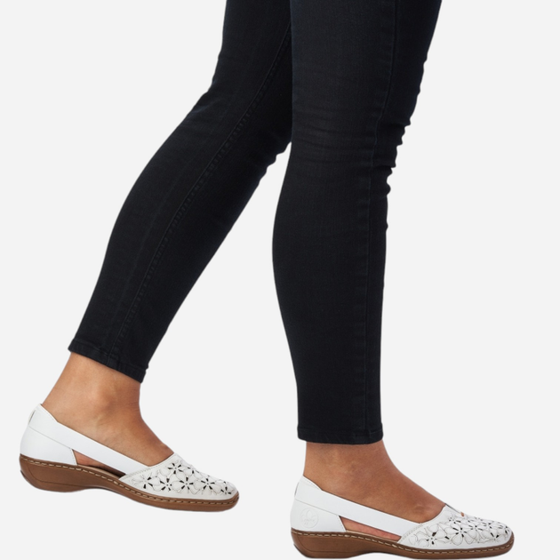 Жіночі туфлі зі шкіри RIEKER RIE41356-80_CO 37 Білі (4060596309549) - зображення 2