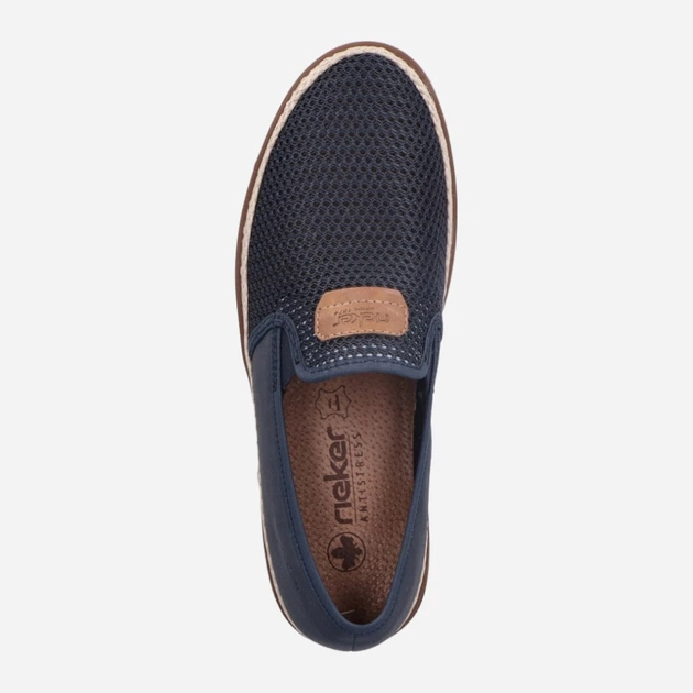 Buty wsuwane męskie RIEKER RIEB2366-14 42 Ciemnogranatowe (4061811363469) - obraz 7