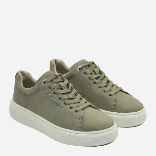 Sneakersy damskie skórzane Tamaris WOR23736-42-771 39 Oliwkowe (4064195095704) - obraz 3