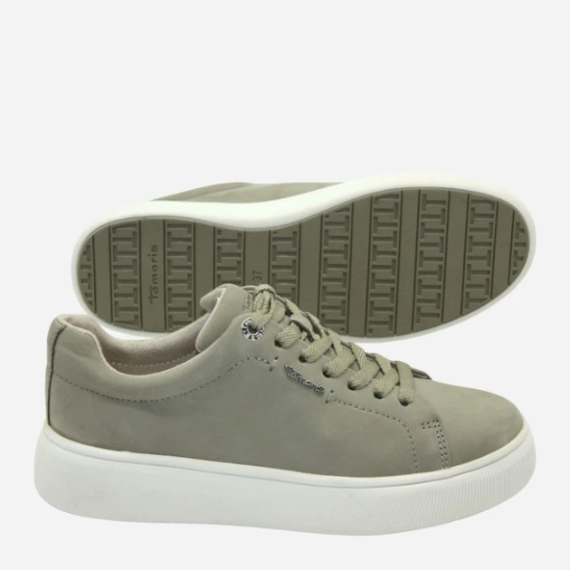 Sneakersy damskie skórzane Tamaris WOR23736-42-771 39 Oliwkowe (4064195095704) - obraz 5