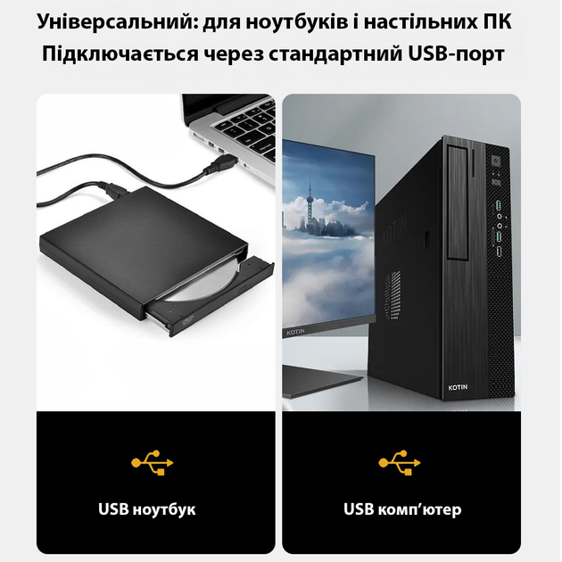 Внешний портативный привод Maiwo DVD/CD USB 2.0 (K520B-D) - изображение 9