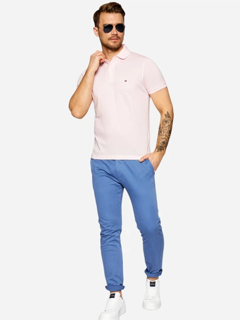 Koszulka polo męska elegancka Tommy Hilfiger THMW0MW17771TOG M Jasnoróżowa (8720113841803) - obraz 3