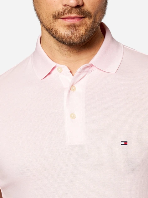 Koszulka polo męska elegancka Tommy Hilfiger THMW0MW17771TOG S Jasnoróżowa (8720113841599) - obraz 4