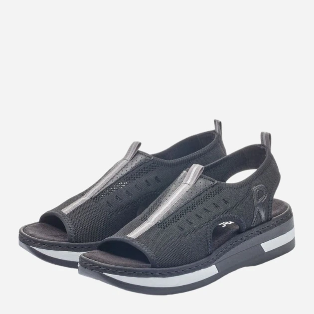 Жіночі сандалі RIEKER RIEV59B5-00_CO 37 Чорні (4059954659198) - зображення 4