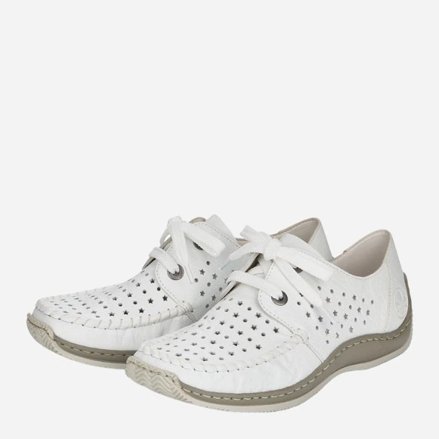 Mokasyny damskie RIEKER RIEL1716-80_CO 37 Białe (4060596004345) - obraz 4