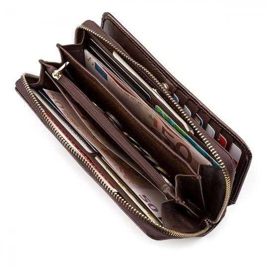 Кошелек женский ST Leather 18438 (S7001A) многофункциональный коричневый - изображение 4