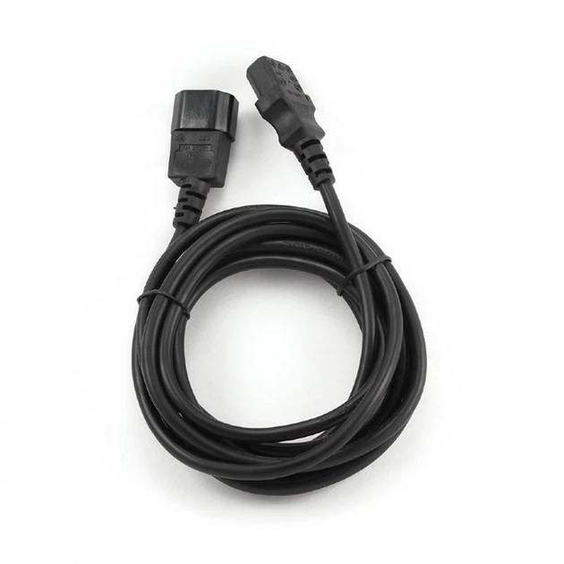 Кабель силовий Cablexpert PC-189-VDE-5M (С13-С14), VDE, чорний, 5м - зображення 2