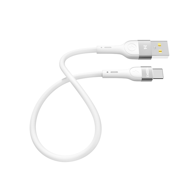 Кабель для зарядки и обмена данными USB YOKI YK-EX11 EXTRA Series USB/Type C 60W (3A/20V) 0.25m White - изображение 3