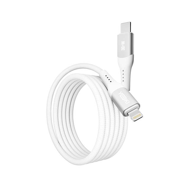 Кабель для зарядки и обмена данными USB YOKI YK-SO15 SOLID Series Type-C to Lightning 30W (3A/10V), 1.2 метра, Белый - Фото 5 Кабель для зарядки и обмена данными USB YOKI YK-SO15 SOLID Series Type-C to Lightning 30W (3A/10V), 1.2 метра, Белый - изображение 5
