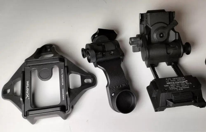 Кріплення на шолом для PVS-14 NVG J-Arm Adapter Wilcox G24, повний комплект - Ріг, Краб, j-arm - зображення 1