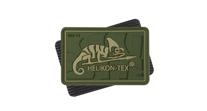 Шеврон тактичний Helikon-tex® Logo - PVC - Olive Green (OD-HKN-RB-02) - зображення 1