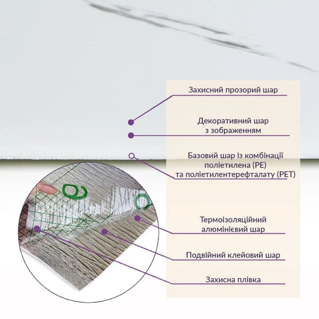 3D панель стінова самоклеюча у рулоні Sticker Wall SW-00001698 600х3000х2 мм камінь - изображение 5
