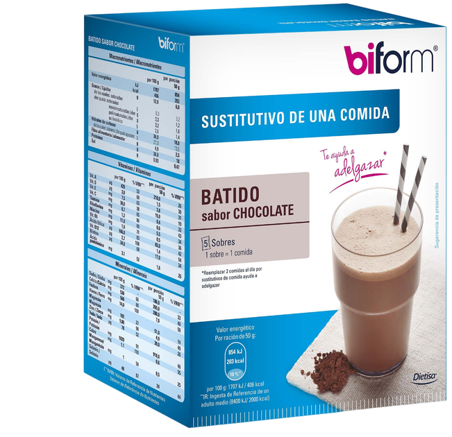 Шоколадний напій Biform Batido 5 x 50 г (3175681077041) - зображення 1