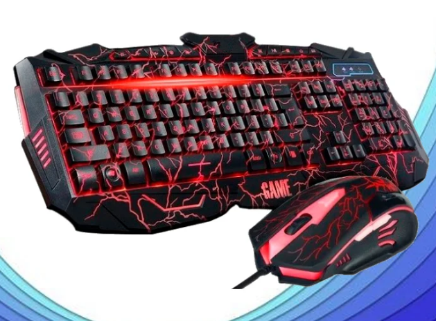 Игровая клавиатура с подсветкой + Игровая мышь с подсветкой Atlanfa AT-V100 Черная - изображение 3