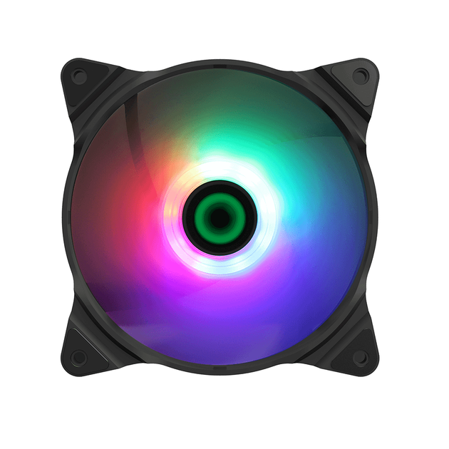 Кулер для корпуса GAMEMAX FN-12Rainbow-C2 с RGB подсветкой - Фото 6 Кулер для корпуса GAMEMAX FN-12Rainbow-C2 с RGB подсветкой - изображение 6