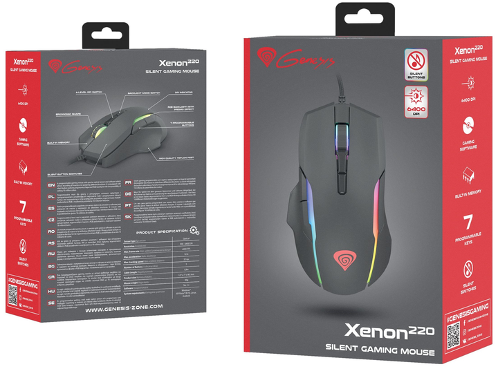 Mysz Genesis Xenon 220 Black (NMG-1572) - obraz 9
