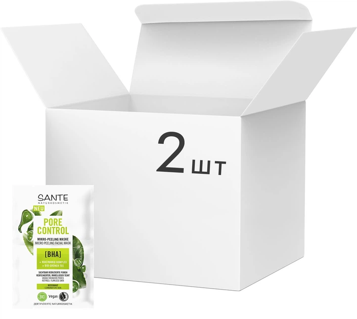 コスメティック　4点セット【Sante‘】 Упаковка Био-Масок-пилингов Sante Pore Control с BHA-кислотой и
