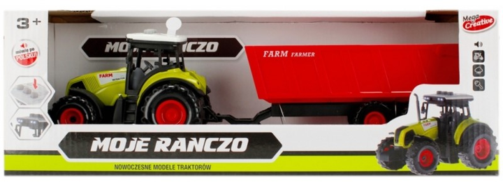 Traktor Mega Creative Moje Ranczo Farm Fammer z przyczepą (5904335826241) - obraz 1