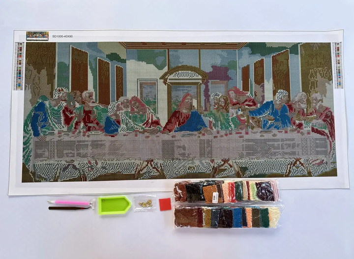 Алмазна мозаїка Ікона Таємна вечеря 40х90 см ColorArt SD1000 - зображення 3