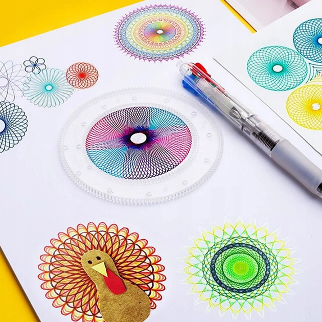Набір Gadget Master Spirograph Deluxe для крислювання спирографом 22 шаблони 3 ручки - изображение 6