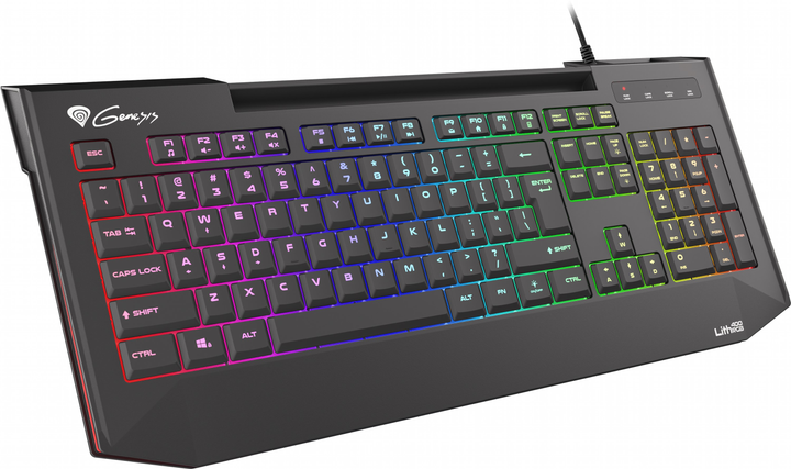 Klawiatura przewodowa Genesis LITH 400 RGB X-Scissors USB Black (NKG-1419) - obraz 3
