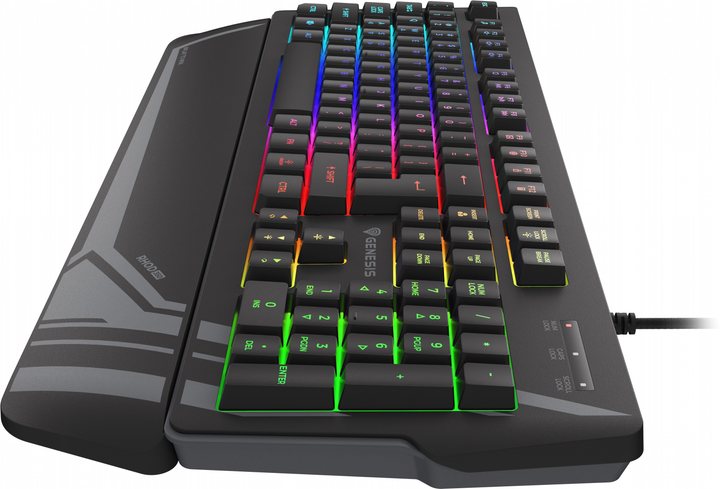 Klawiatura przewodowa Genesis Rhod 350 RGB USB Black (NKG-1727) - obraz 3