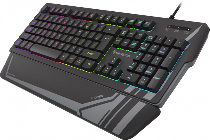 Klawiatura przewodowa Genesis Rhod 350 RGB USB Black (NKG-1727) - obraz 4