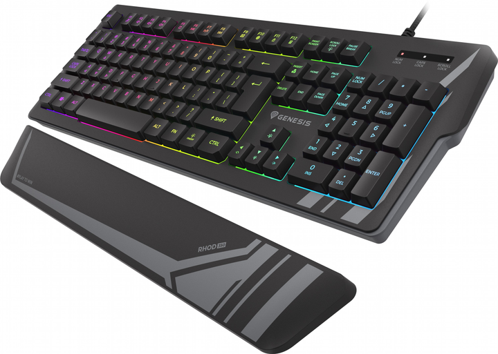 Klawiatura przewodowa Genesis Rhod 350 RGB USB Black (NKG-1727) - obraz 5
