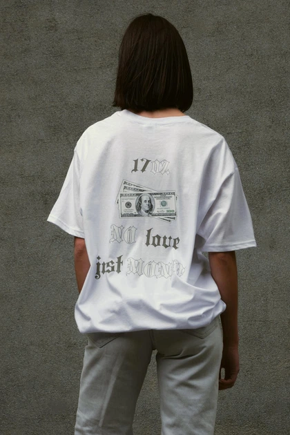 Жіноча Оверсайз Футболка З Принтом Without Dollar 2XL/3XL White - изображение 2