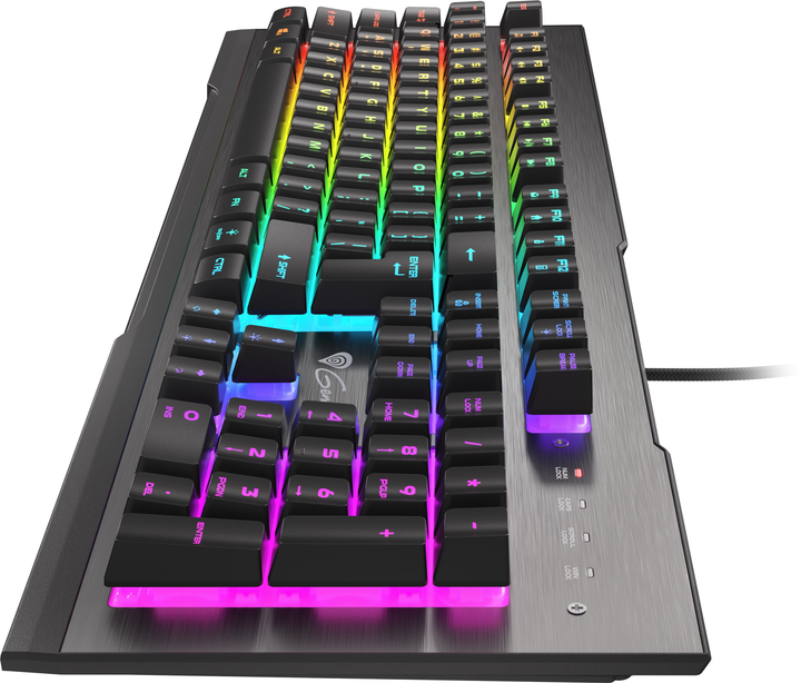 Клавіатура дротова Genesis Rhod 500 RGB USB Silver/Black (NKG-1617) - зображення 3