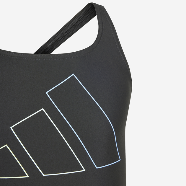 Дитячий суцільний купальник для дівчинки adidas Big Bars Suit G IL7276 116 Чорний (4067887687317) - зображення 4