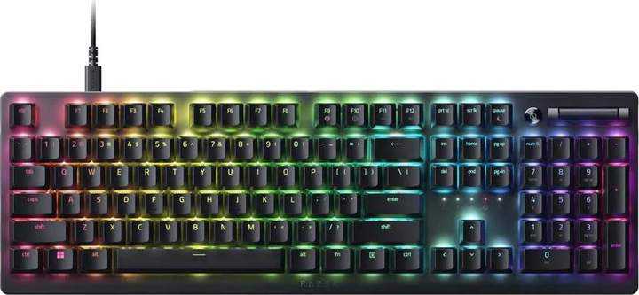 Клавіатура дротова Razer Deathstalker V2 Purple Switch US layout Black (RZ03-04501800-R3M1) - зображення 1