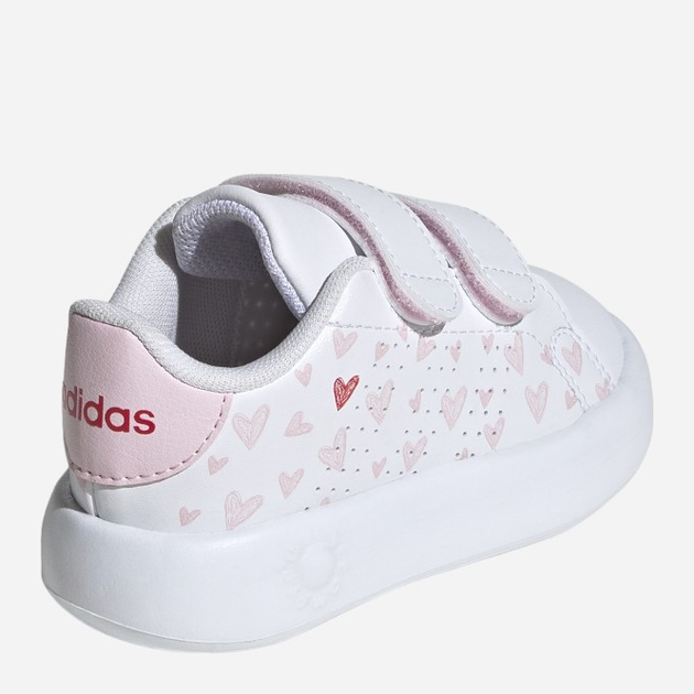 Дитячі кеди для дівчинки adidas Advantage Cf I ID5289 27 Білі з рожевим (4066759468122) - зображення 4