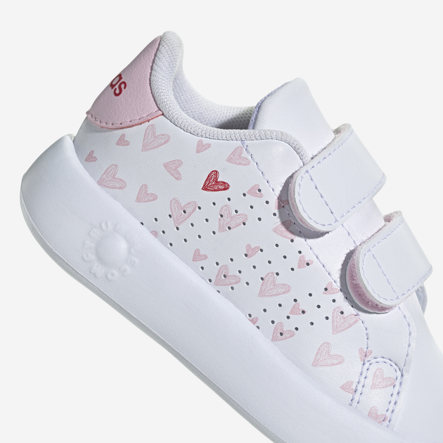 Дитячі кеди для дівчинки adidas Advantage Cf I ID5289 26 Білі з рожевим (4066759468108) - зображення 8