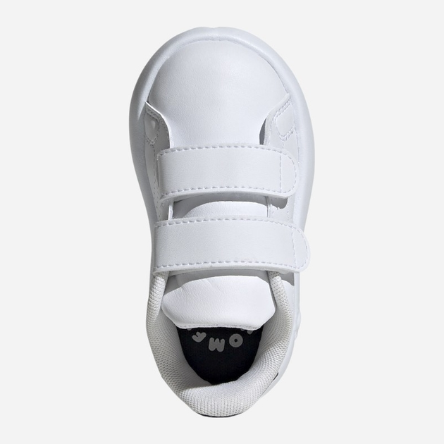Sneakersy dziecięce dla dziewczynki na rzepy adidas Advantage Cf I ID5284 25 Białe z czarnym (4066765025456) - obraz 6