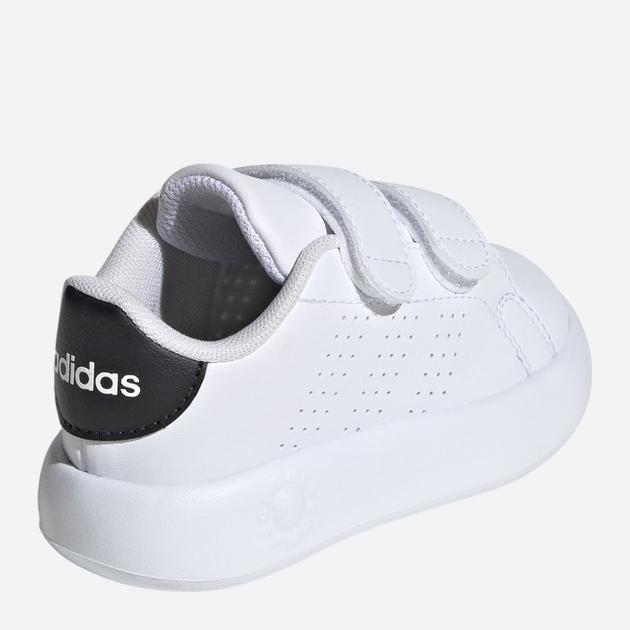 Sneakersy dziecięce dla dziewczynki na rzepy adidas Advantage Cf I ID5284 26.5 Białe z czarnym (4066765025449) - obraz 5