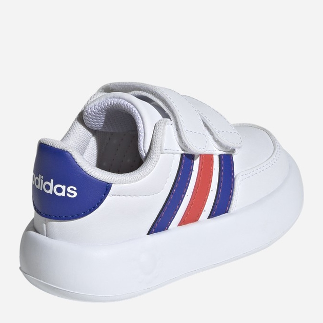Sneakersy chłopięce na rzepy adidas Breaknet 2.0 Cf I ID5278 25 Białe z wielokolorowym (4066766586086) - obraz 4