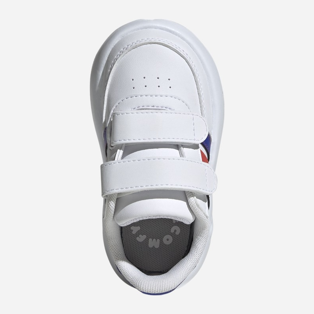 Sneakersy chłopięce na rzepy adidas Breaknet 2.0 Cf I ID5278 27 Białe z wielokolorowym (4066766586123) - obraz 5