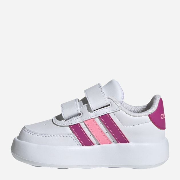 Sneakersy dziecięce dla dziewczynki na rzepy adidas Breaknet 2.0 Cf I ID5279 26 Białe (4066765061683) - obraz 3