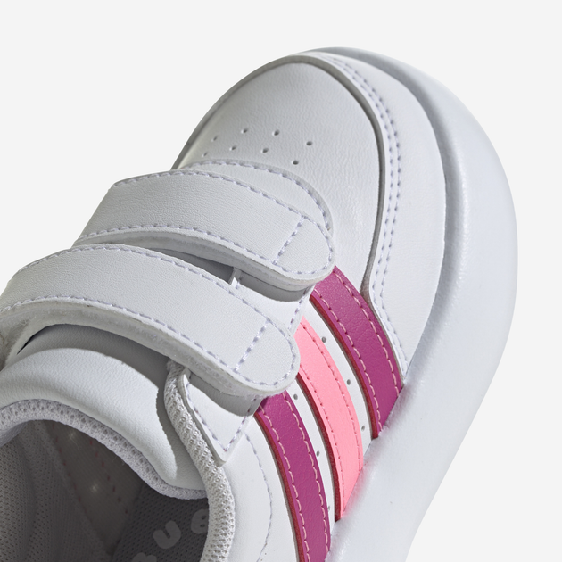 Sneakersy dziecięce dla dziewczynki na rzepy adidas Breaknet 2.0 Cf I ID5279 26.5 Białe (4066765061669) - obraz 7