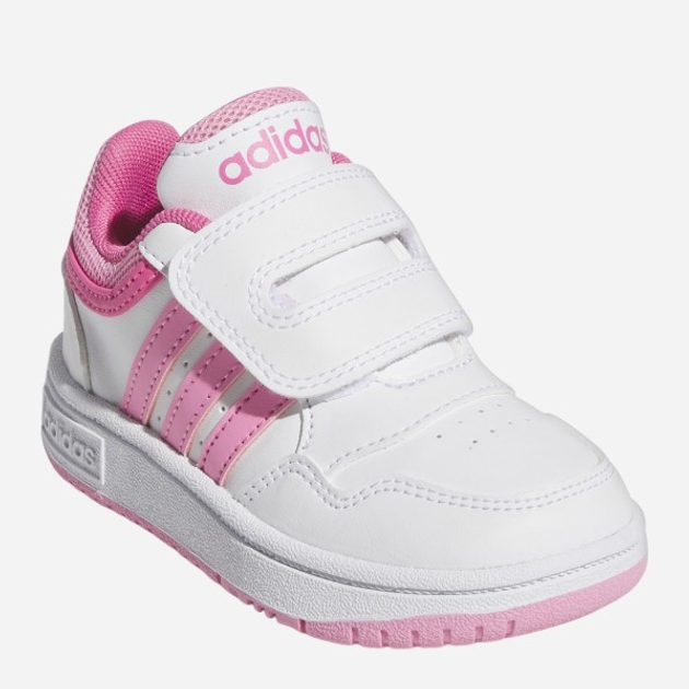 Tenisówki dziecięce dla dziewczynki na rzepy adidas Hoops 3.0 Cf I IG3719 23 Białe (4066765415936) - obraz 2