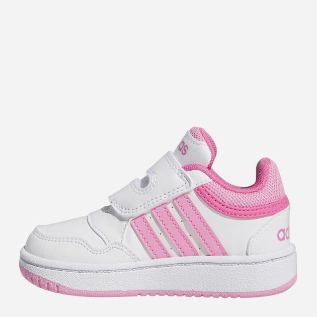 Sneakersy dziecięce dla dziewczynki na rzepy adidas Hoops 3.0 Cf I IG3719 23 Białe (4066765415936) - obraz 3