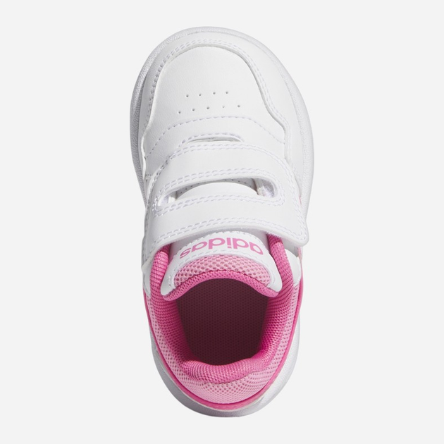 Sneakersy dziecięce dla dziewczynki na rzepy adidas Hoops 3.0 Cf I IG3719 23 Białe (4066765415936) - obraz 5